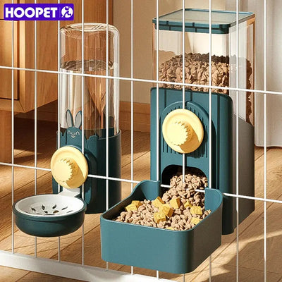 HOOPET automatic pet bowls, cage hanging feeder, water bottle for dog, food container, dispenser bowl for puppies and cats, pet feeding product