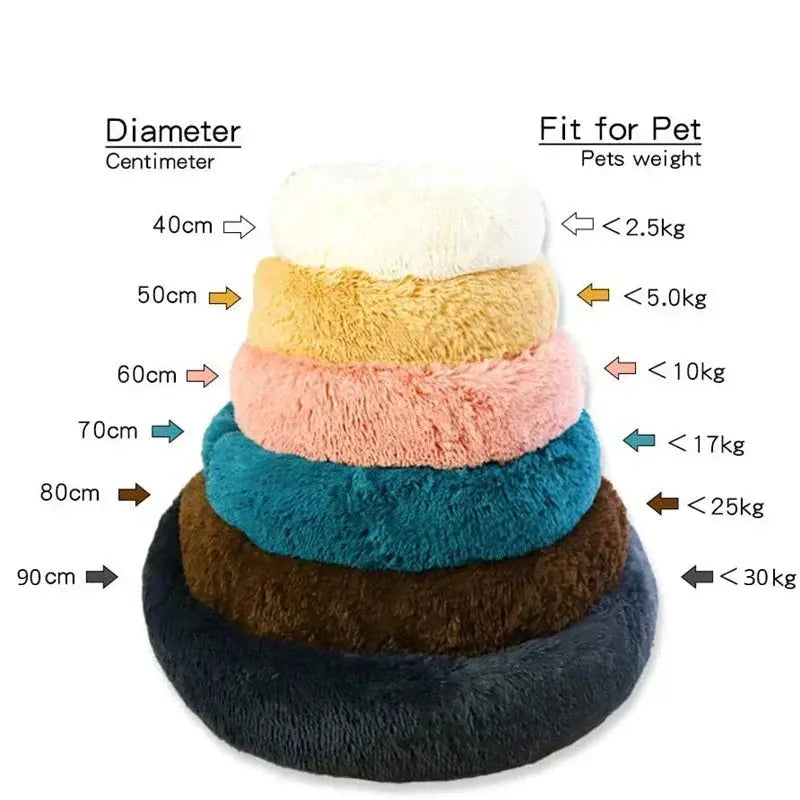 Round bed for pets, donut bed for large dog, plush bed for cat, house for medium dog, warm winter bed for pets, removable dog sofa Trendwaves